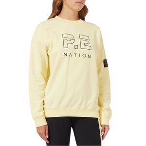 P.E. Nation Crew Neck Heads Up Sweatshirt Size Medium